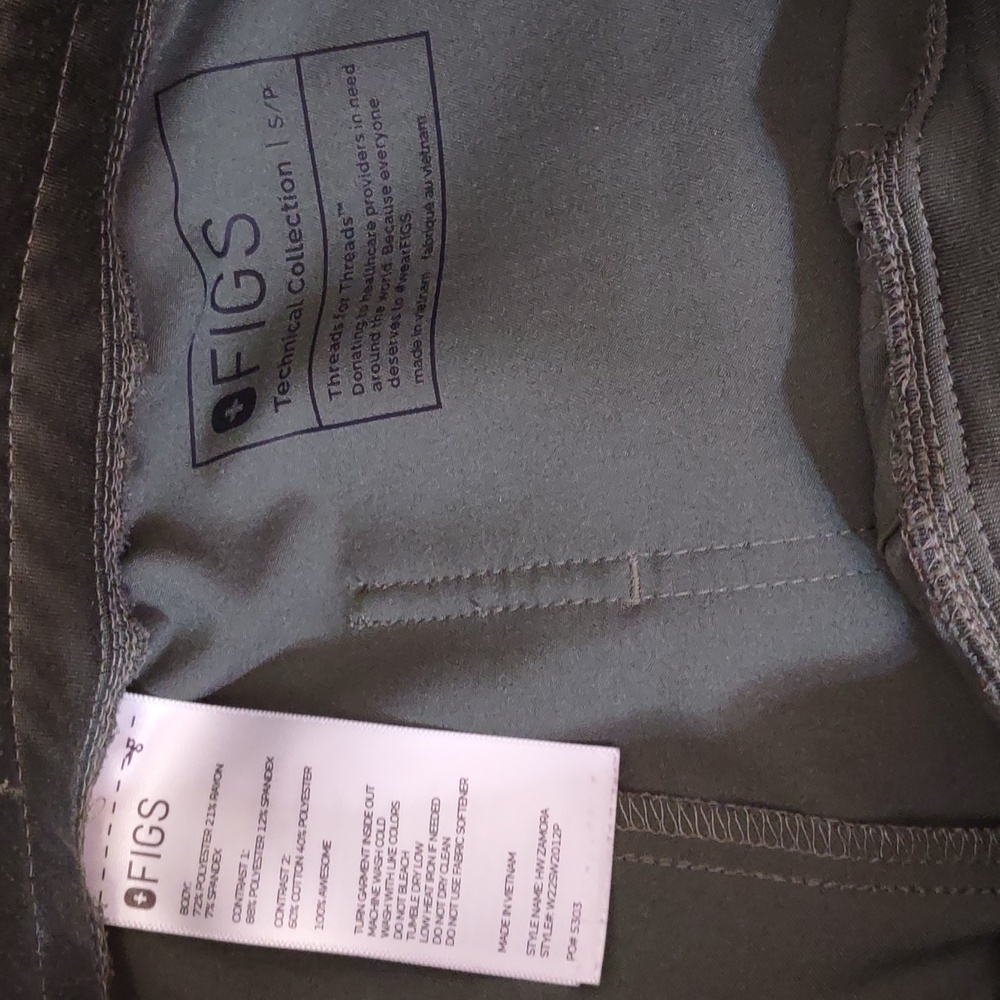 Figs High Waisted Zamora Jogger - Moss - Picture 3 of 12